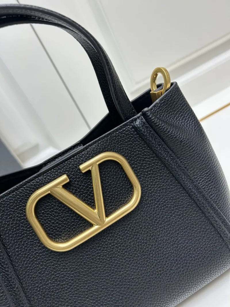 Valentino Small Black Leather Satchel Bag 5041 - Image 6