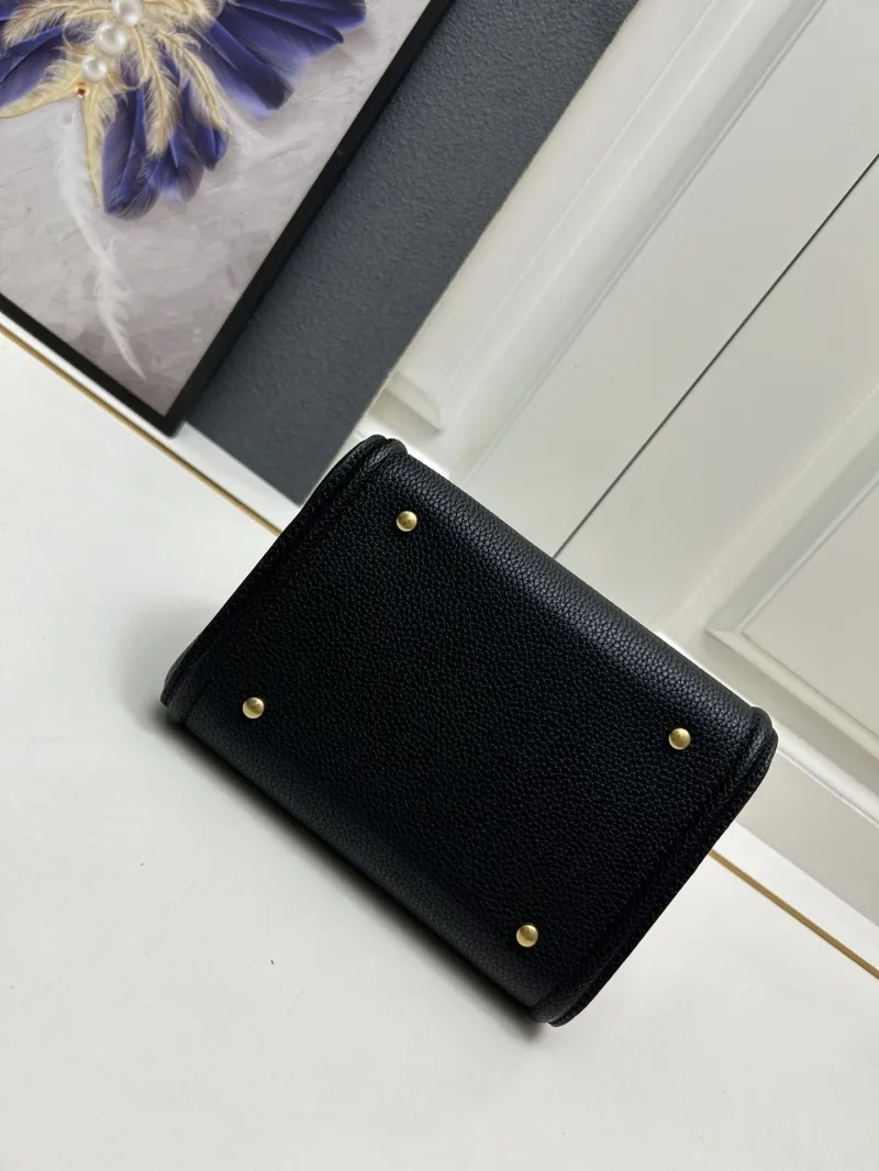Valentino Small Black Leather Satchel Bag 5041 - Image 8