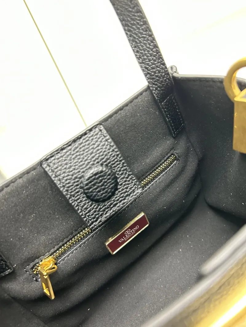 Valentino Small Black Leather Satchel Bag 5041 - Image 10