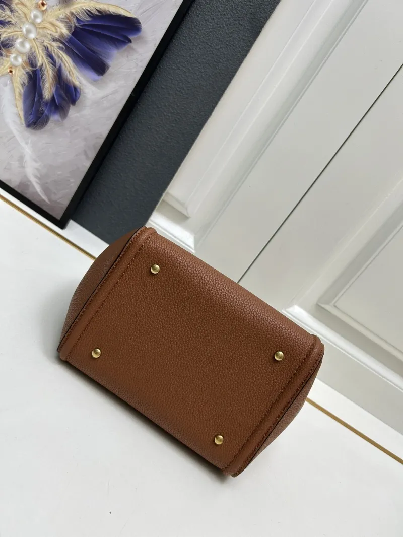 Valentino Small Brown Leather Satchel Bag 5041 - Image 8