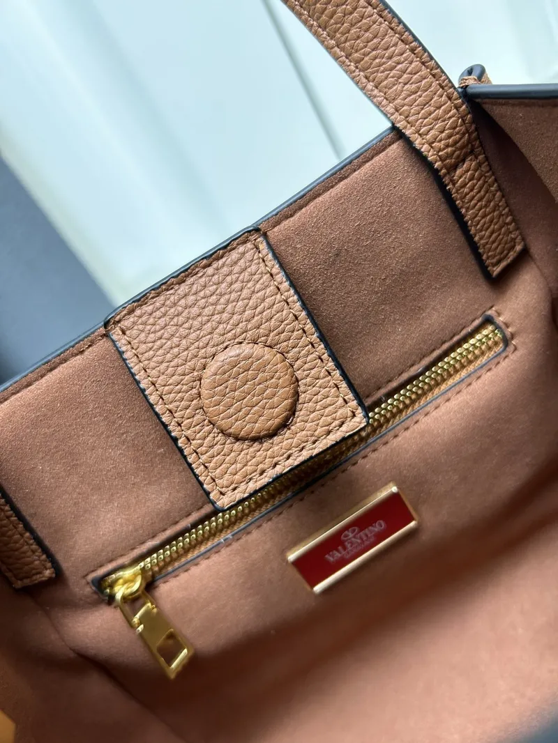 Valentino Small Brown Leather Satchel Bag 5041 - Image 10