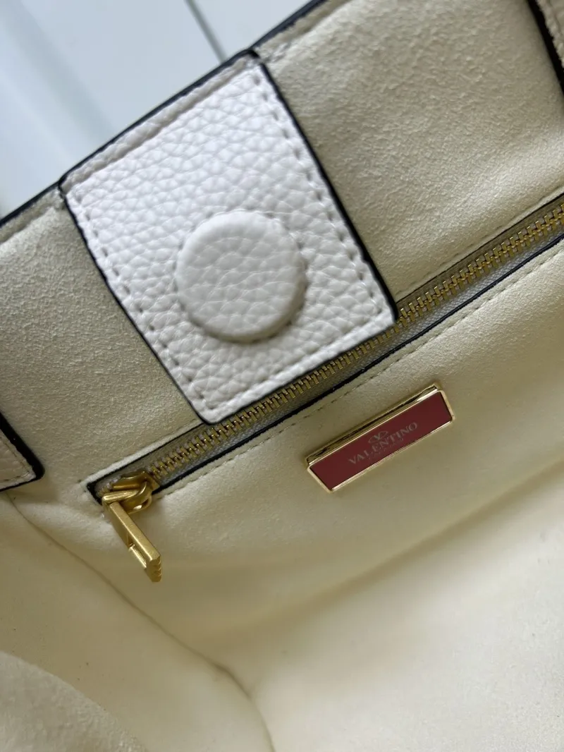 Valentino Small Cream Leather Satchel Bag - Image 10