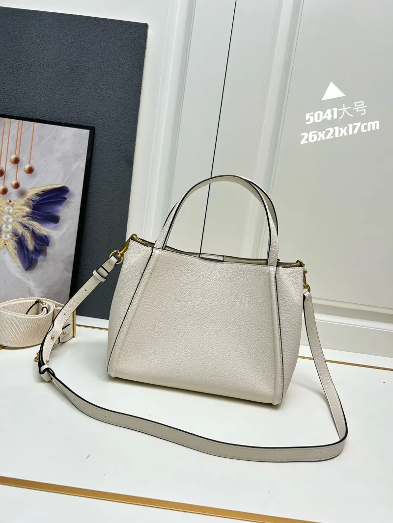 Alternative view of Valentino Cream White Leather Satchel Bag Model 5041 Large