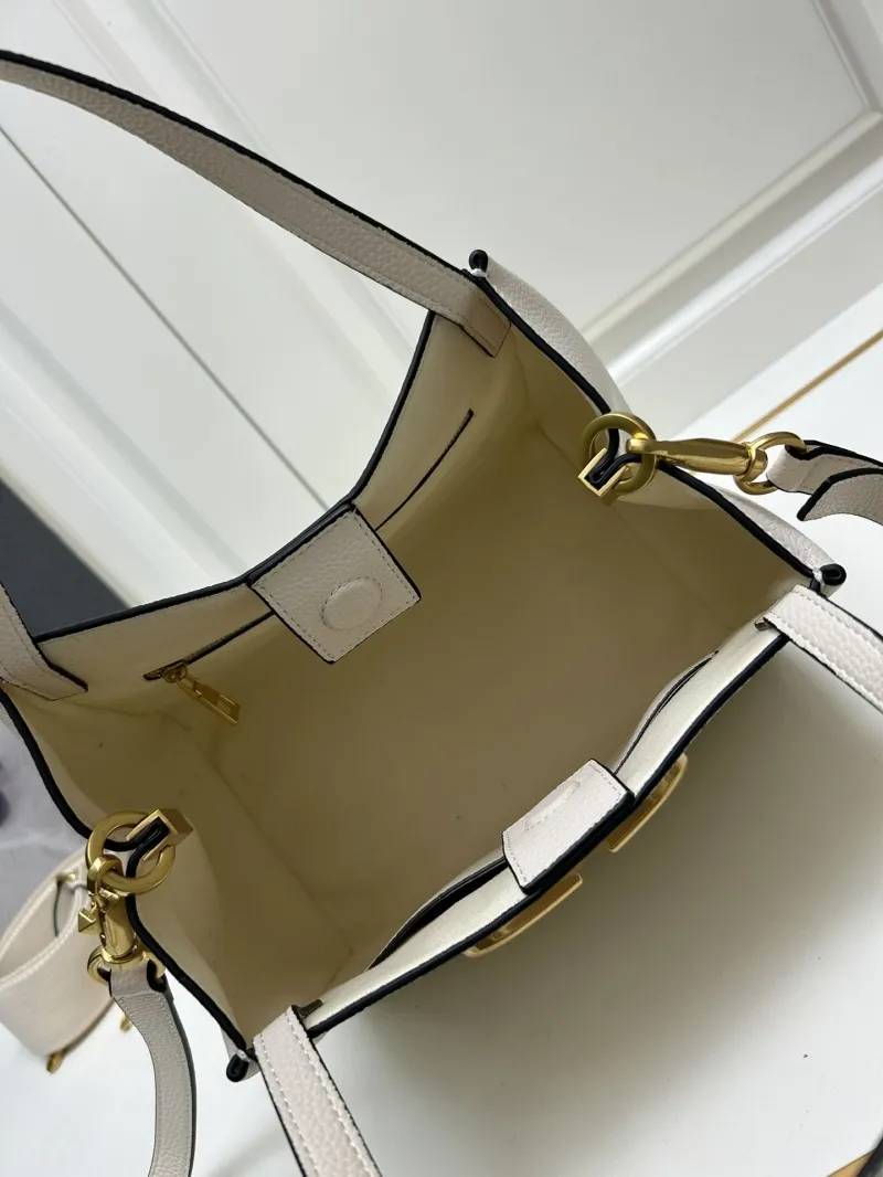 Valentino Cream White Leather Satchel Bag Model 5041 Large - Image 7