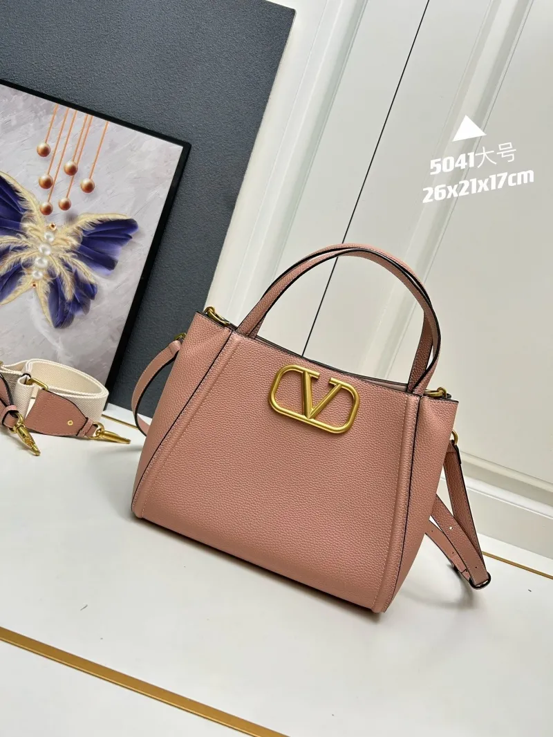Valentino Large Pink Leather Satchel Bag