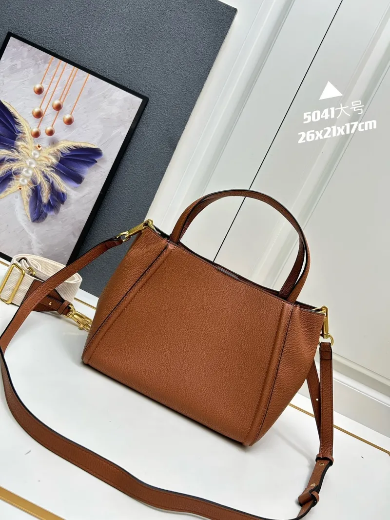 Alternative view of Valentino 5041 Large Brown Leather Satchel Bag