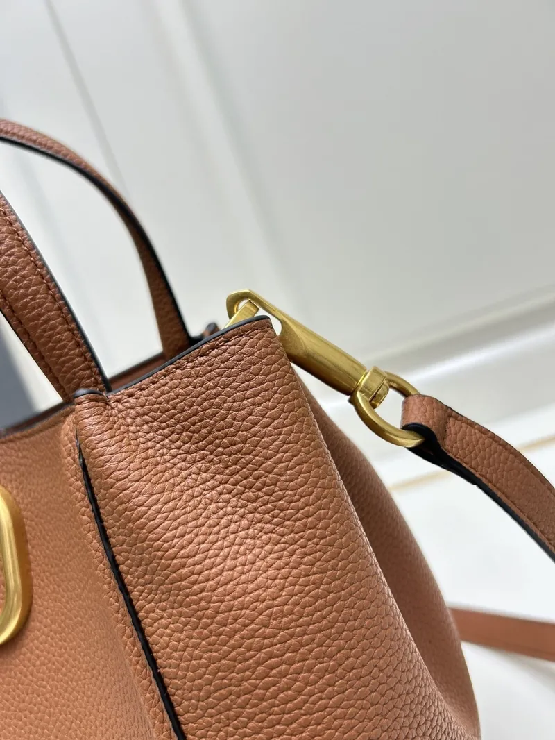 Valentino 5041 Large Brown Leather Satchel Bag - Image 5