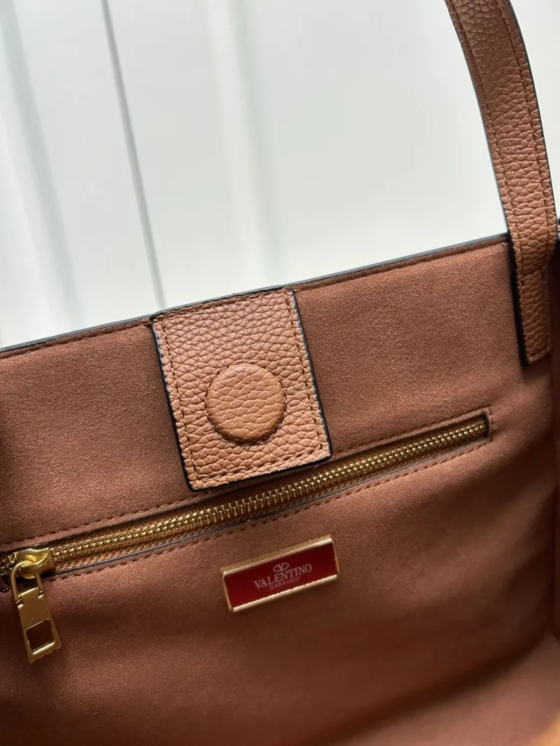 Valentino 5041 Large Brown Leather Satchel Bag - Image 8