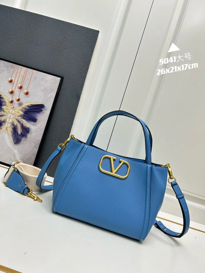 Valentino Blue 5041 Large Satchel Bag