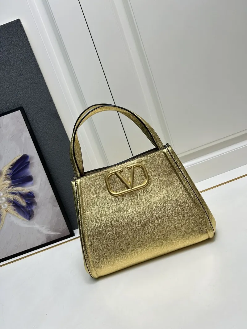 Valentino Gold 5041 Large Satchel Bag - Image 9