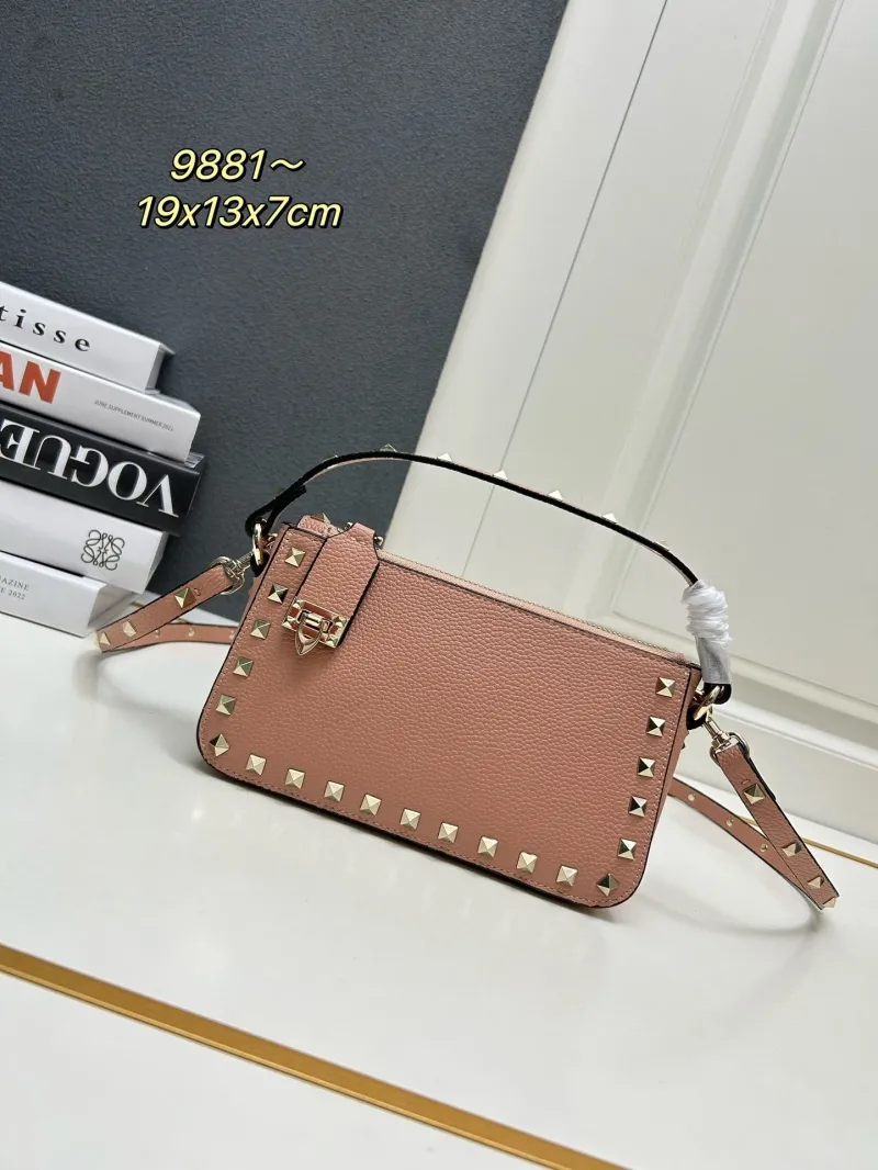 Valentino Pink Rockstud Satchel Bag 9881