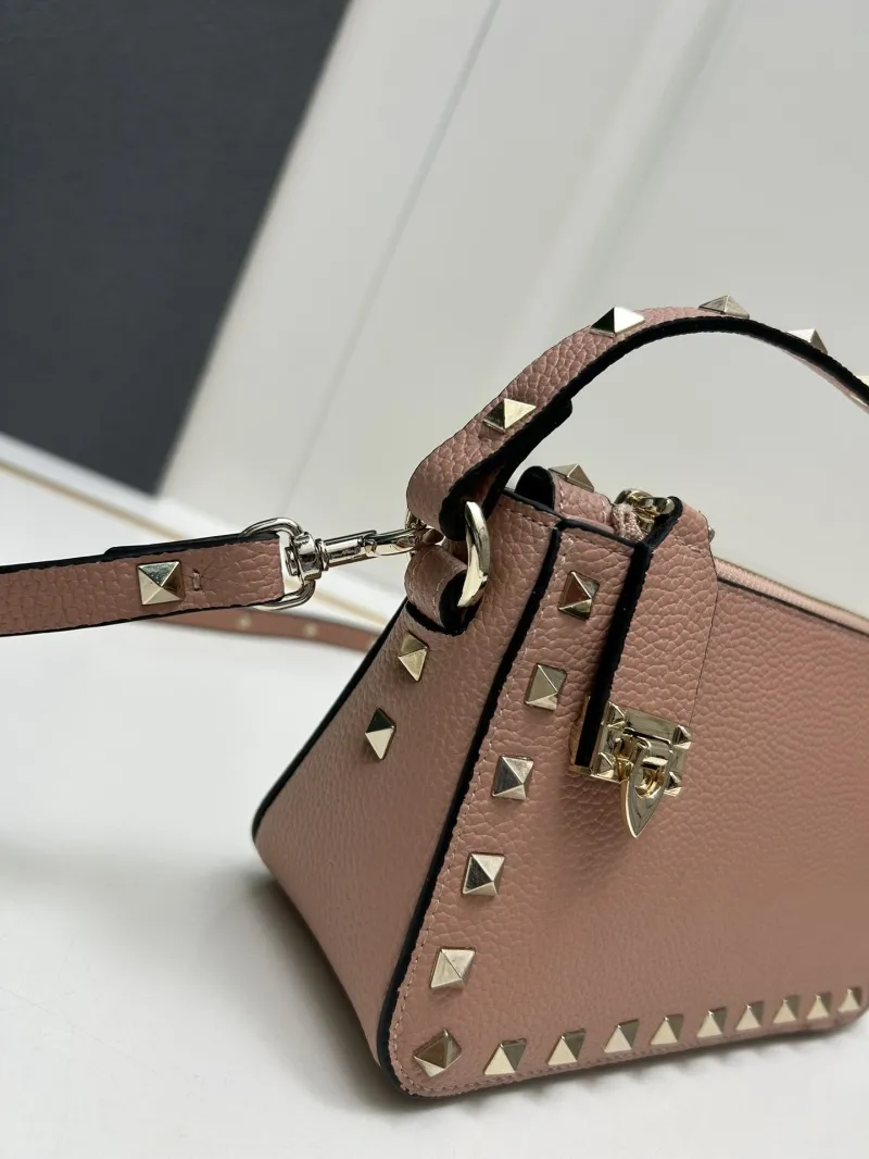 Valentino Pink Rockstud Satchel Bag 9881 - Image 5