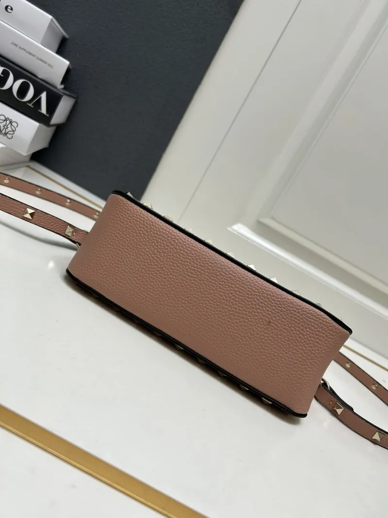 Valentino Pink Rockstud Satchel Bag 9881 - Image 6