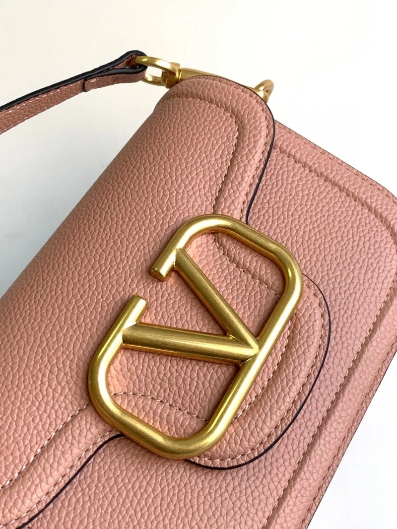 Valentino Pink Leather Satchel Bag 5026 - Image 6