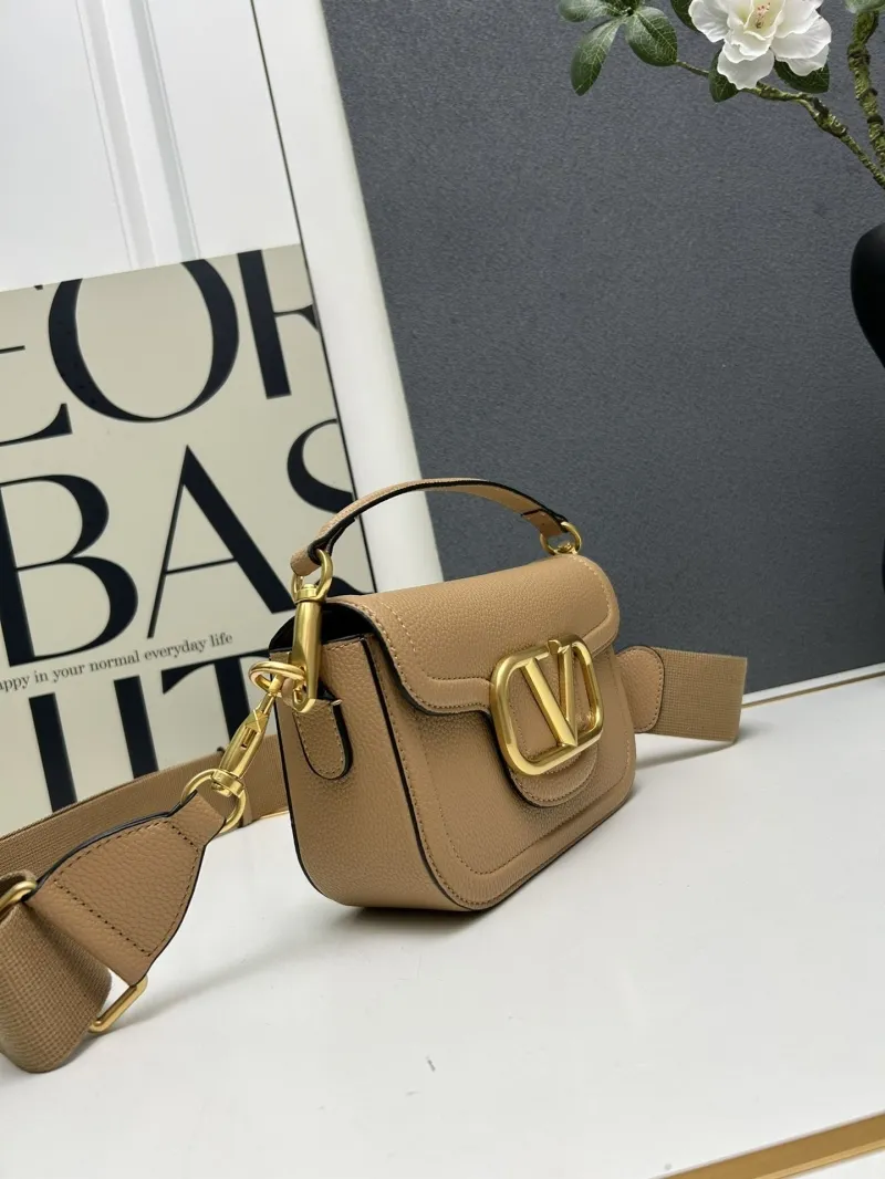 Valentino Tan Leather Satchel Bag 5026 - Image 3