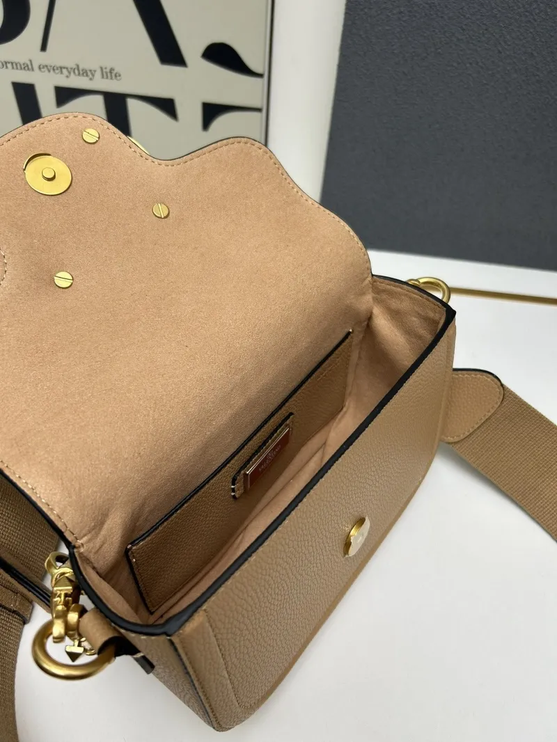 Valentino Tan Leather Satchel Bag 5026 - Image 8