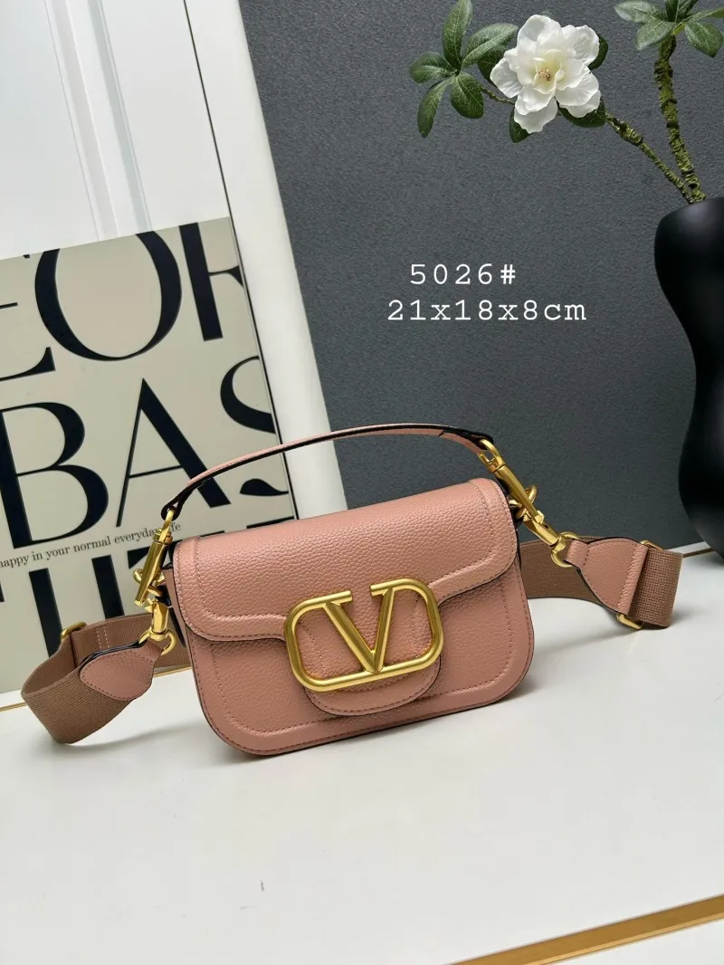 Valentino 5026 Pebbled Leather Satchel Crossbody Bag 21x18x8cm - Image 5