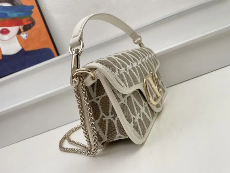 Valentino 1008 Beige Satchel Shoulder Bag - Image 3