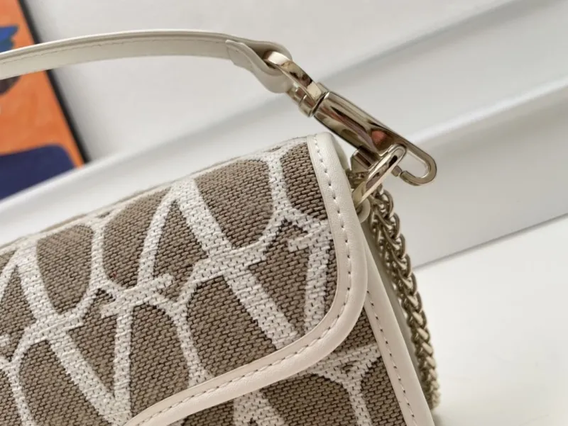 Valentino 1008 Beige Satchel Shoulder Bag - Image 5