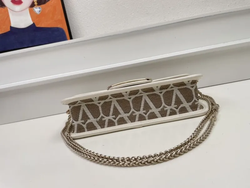 Valentino 1008 Beige Satchel Shoulder Bag - Image 7