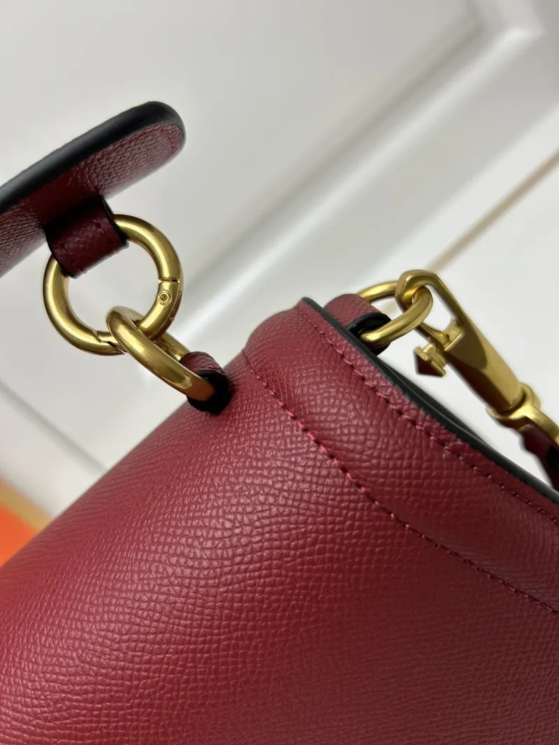 Valentino Burgundy Crossbody Saddle Bag 9870 - Image 5