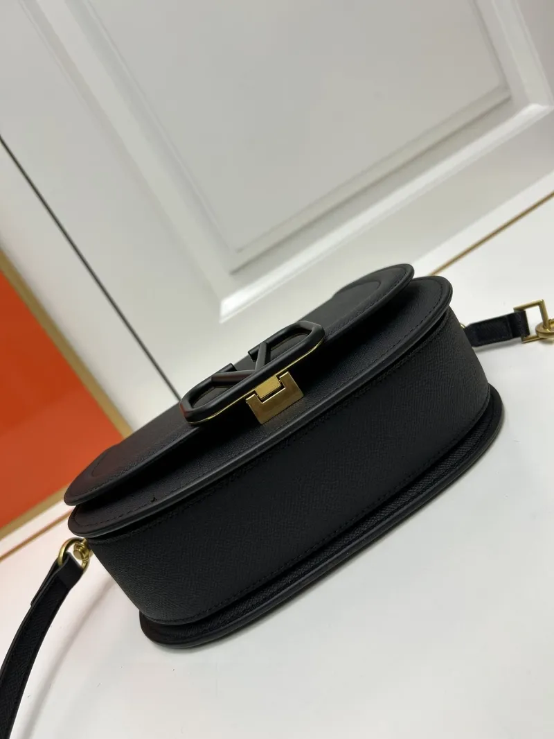 Valentino Black Crossbody Saddle Bag 9870 - Image 7