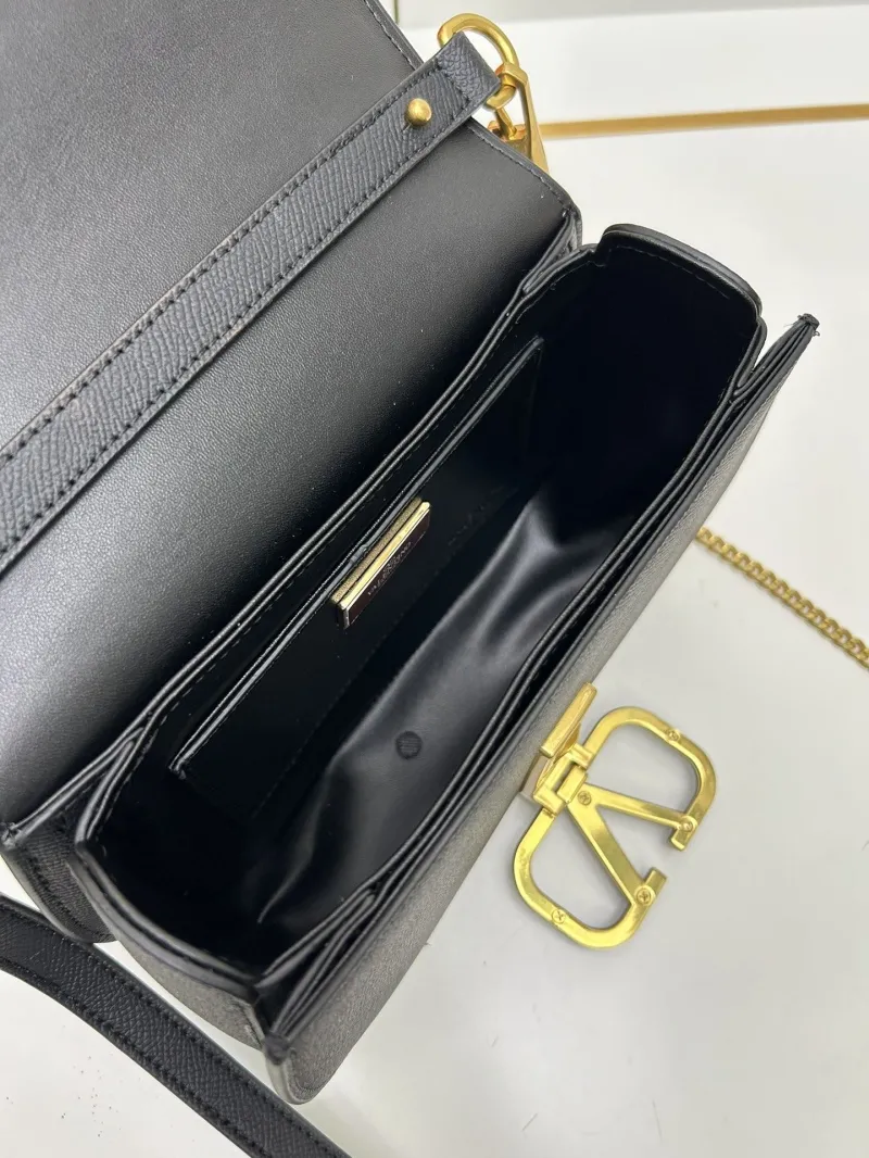 Valentino Black Crossbody Saddle Bag 9870 - Image 8