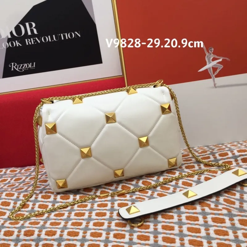 Alternative view of Valentino White Studded Satchel Bag V9828