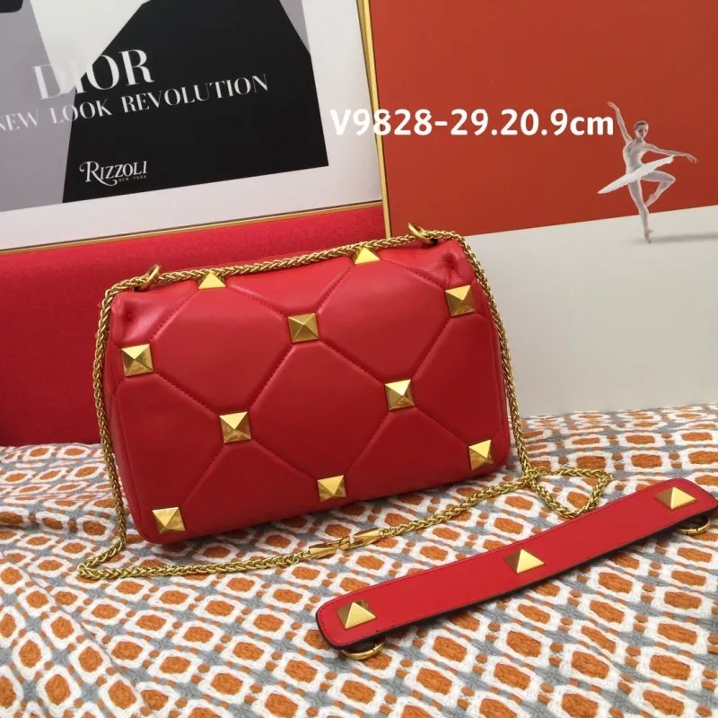Alternative view of Valentino Red Studded Satchel Bag V9828