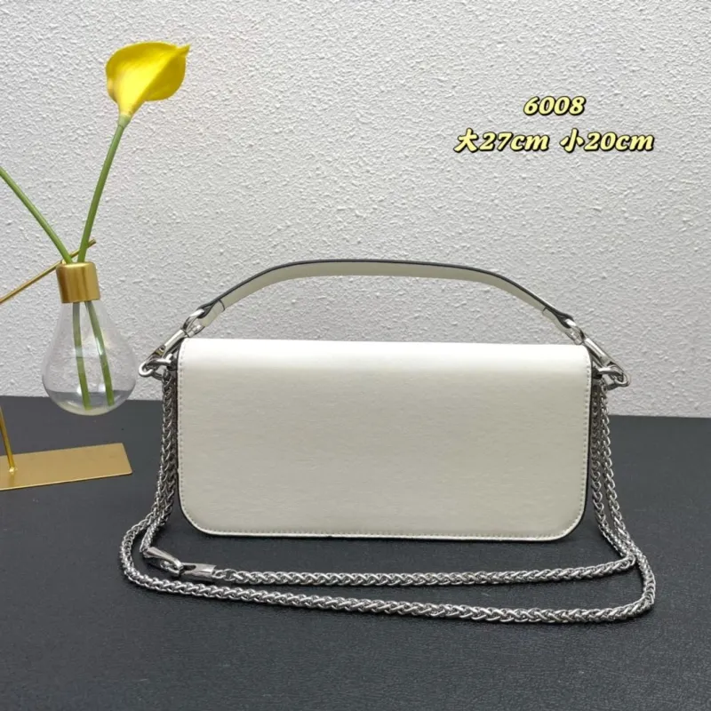 Alternative view of Valentino White Crystal Logo Satchel Bag 6008 27cm 20cm