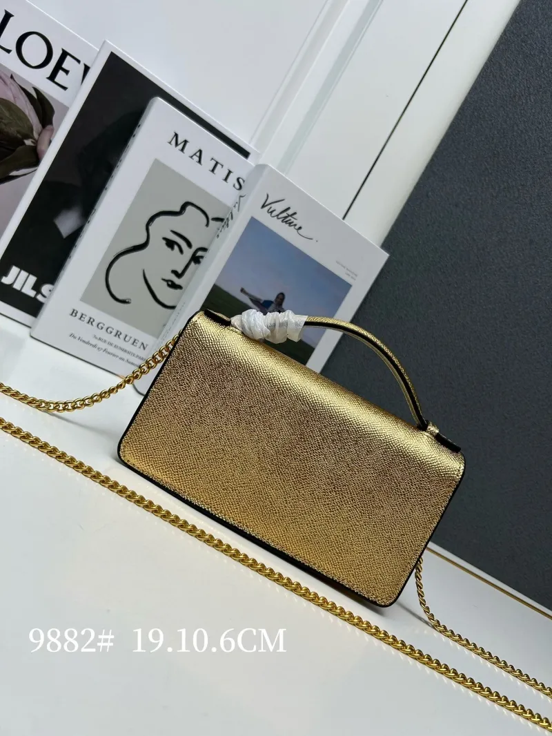 Alternative view of Valentino Gold Satchel Bag 9882