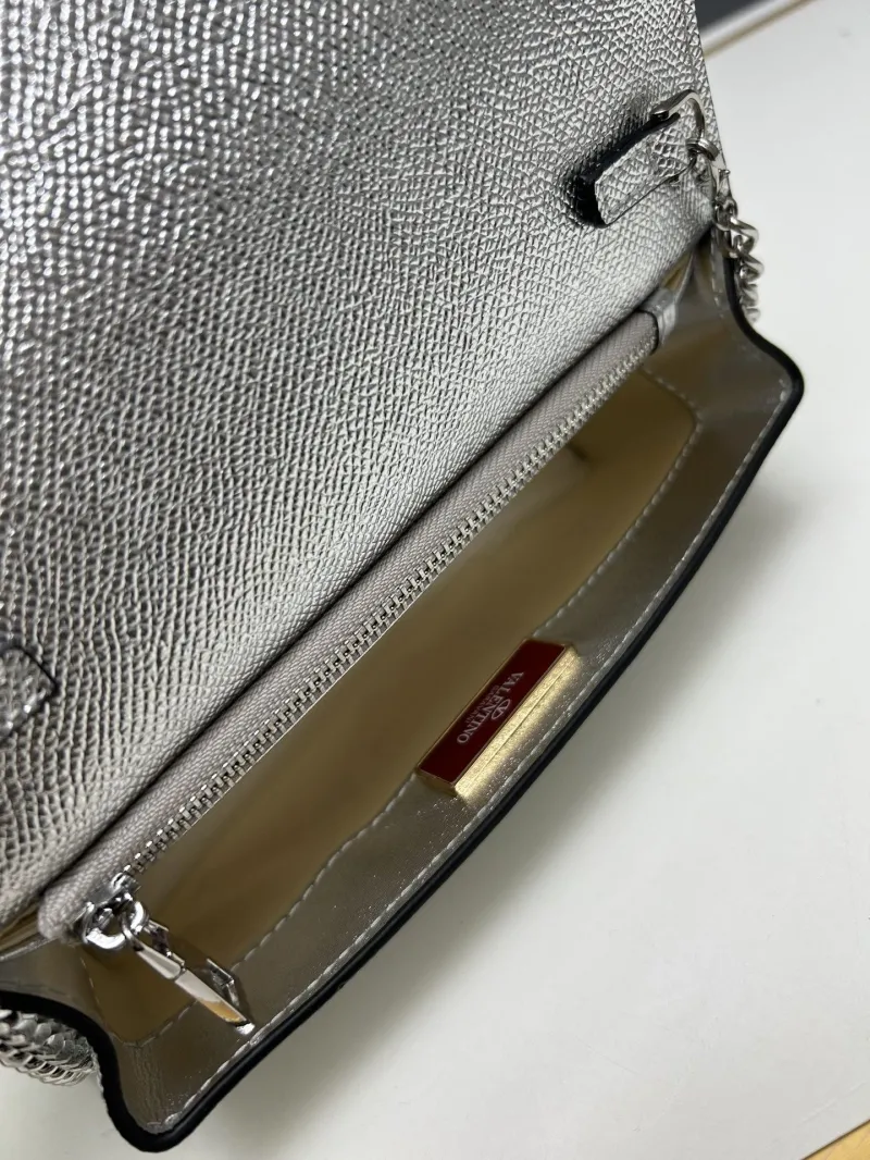 Valentino Silver Chain Satchel Bag 9882 - Image 8