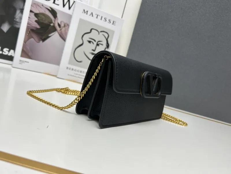 Valentino Black Chain Crossbody Bag 9879 - Image 3