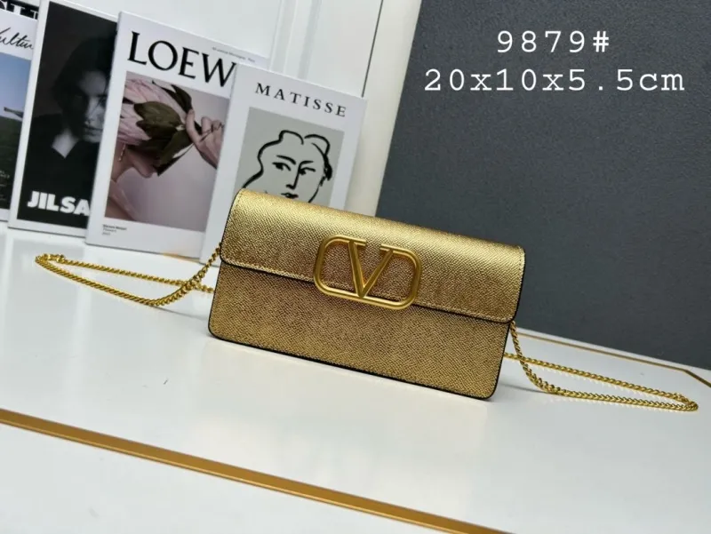 Valentino Gold Chain Crossbody Bag 9879