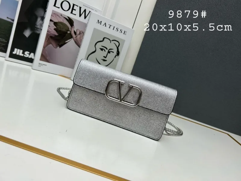 Valentino Silver Chain Satchel Bag 9879