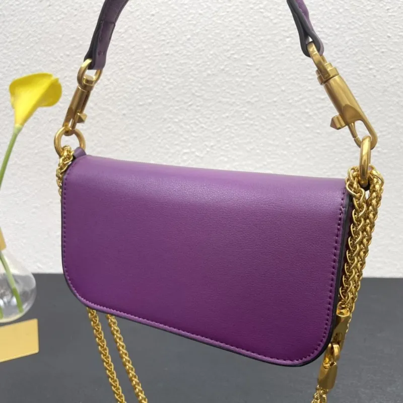 Valentino Purple Small Satchel Crossbody Bag 5008-2 - Image 6