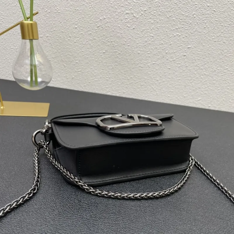 Valentino Small Black Crossbody Bag 5008-2 - Image 7