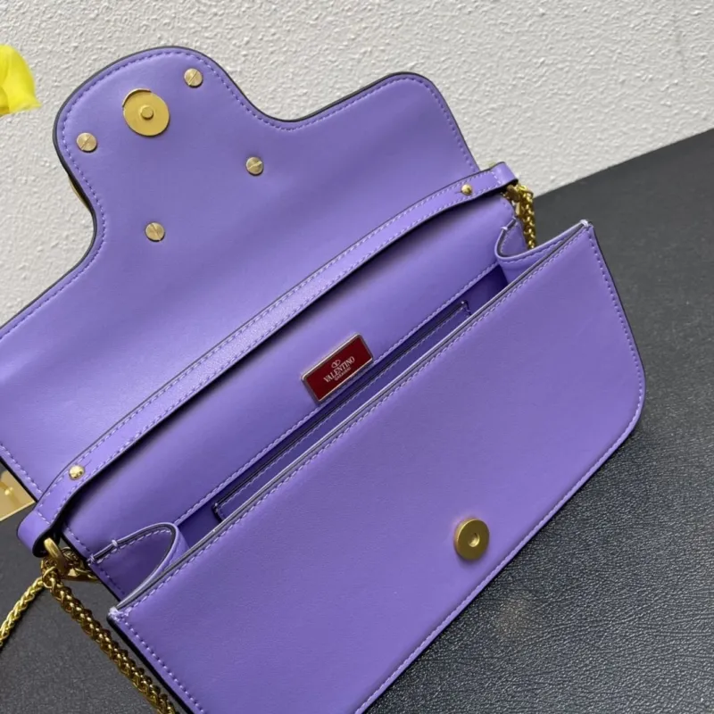 Valentino Purple Leather Satchel Bag 5008 27cm - Image 8