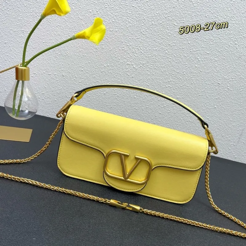 Valentino Yellow Satchel Bag 5008 Size 27cm