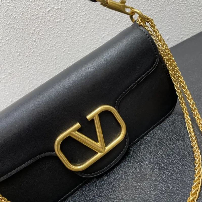 Valentino Black Leather Satchel Bag 5008 27cm - Image 4