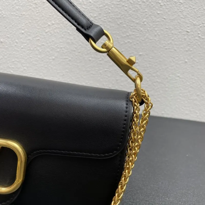 Valentino Black Leather Satchel Bag 5008 27cm - Image 6