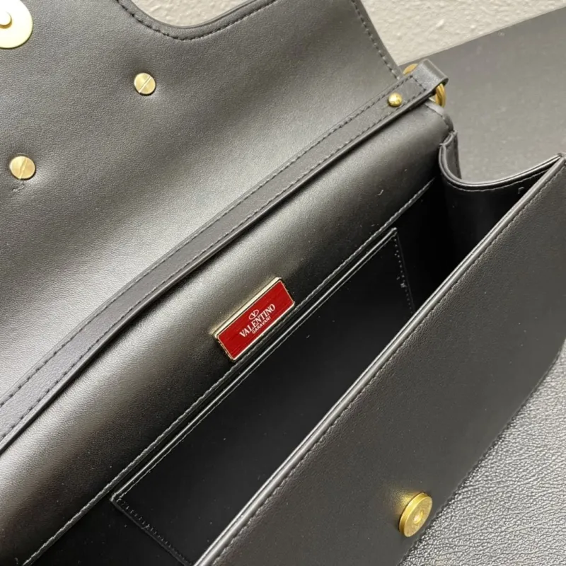 Valentino Black Leather Satchel Bag 5008 27cm - Image 9