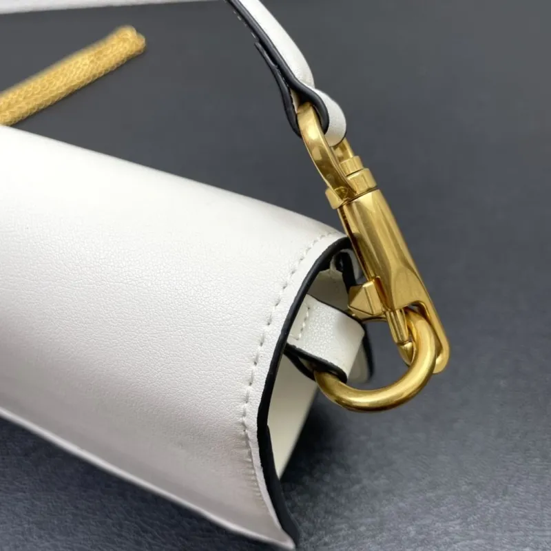 Valentino White Leather Satchel Bag 5008 27cm - Image 6
