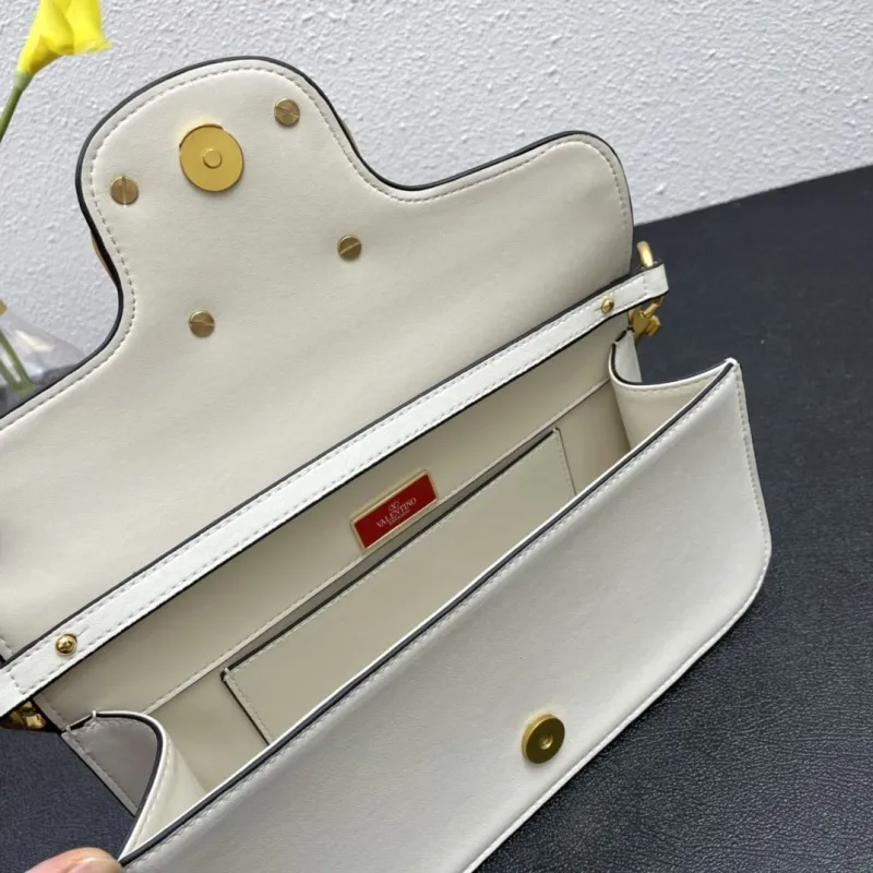 Valentino White Leather Satchel Bag 5008 27cm - Image 8