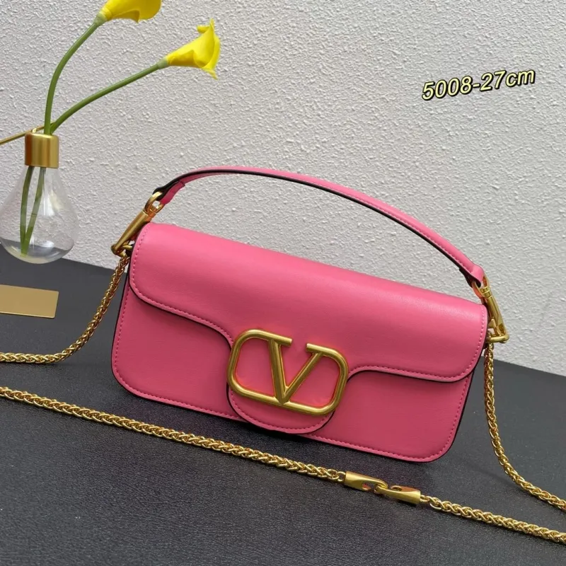 Valentino Pink Leather Satchel Bag 5008 27cm