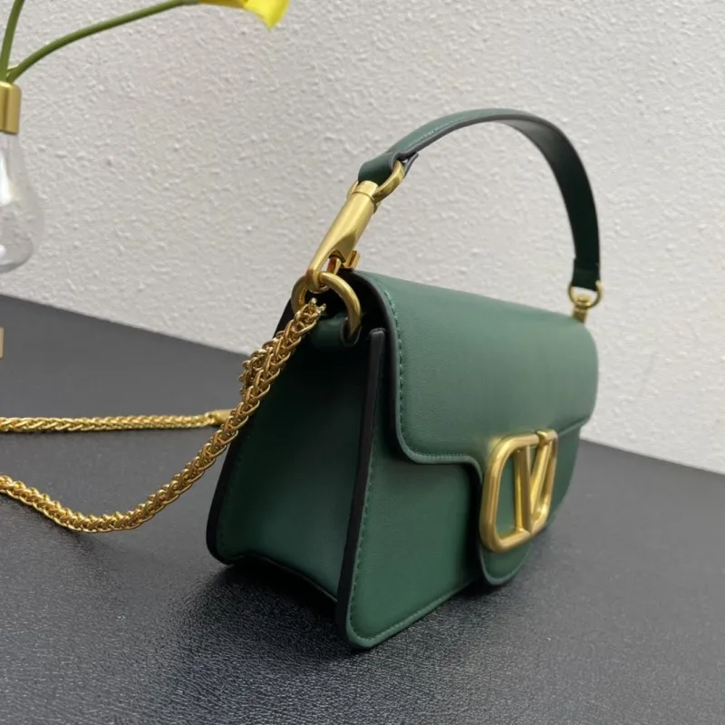 Valentino Green Leather Satchel Bag 5008 27cm - Image 5