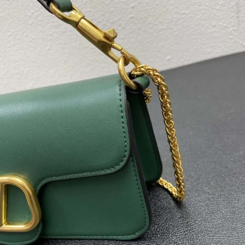 Valentino Green Leather Satchel Bag 5008 27cm - Image 6
