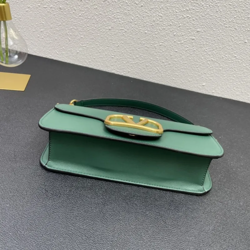 Valentino Green Leather Satchel Bag 5008 27cm - Image 7