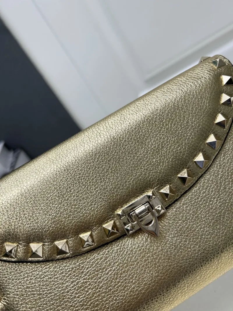 Valentino Gold Rockstud Crossbody Bag - Image 5