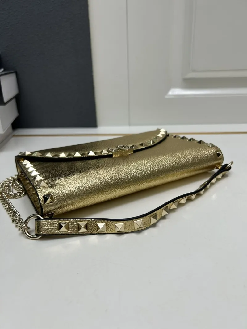 Valentino Gold Rockstud Crossbody Bag - Image 7